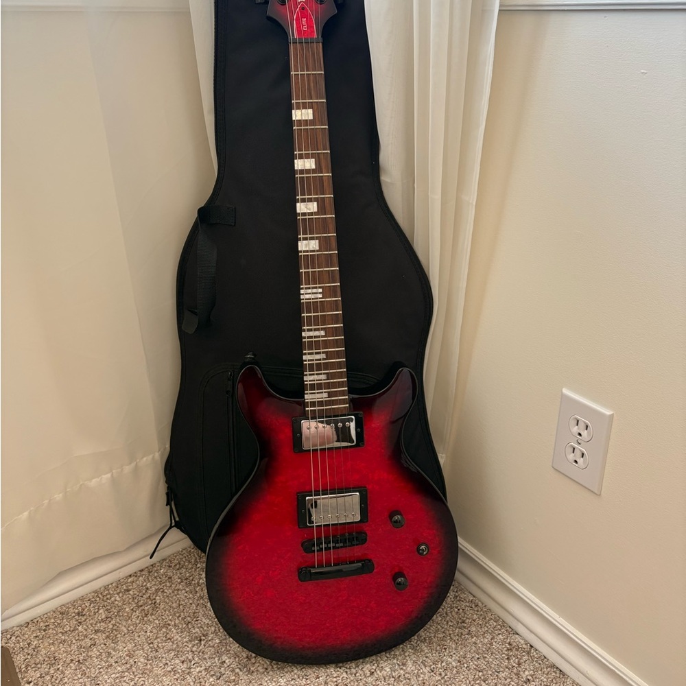 Daisy Rock Stardust Elite Electric Guitar in Crimson Burst